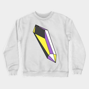 Crystal in Nonbinary Pride Crewneck Sweatshirt